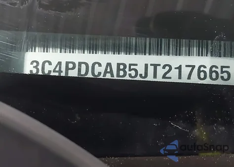 2018 Dodge Journey Se from USA, damaged, VIN 3C4PDCAB5JT217665